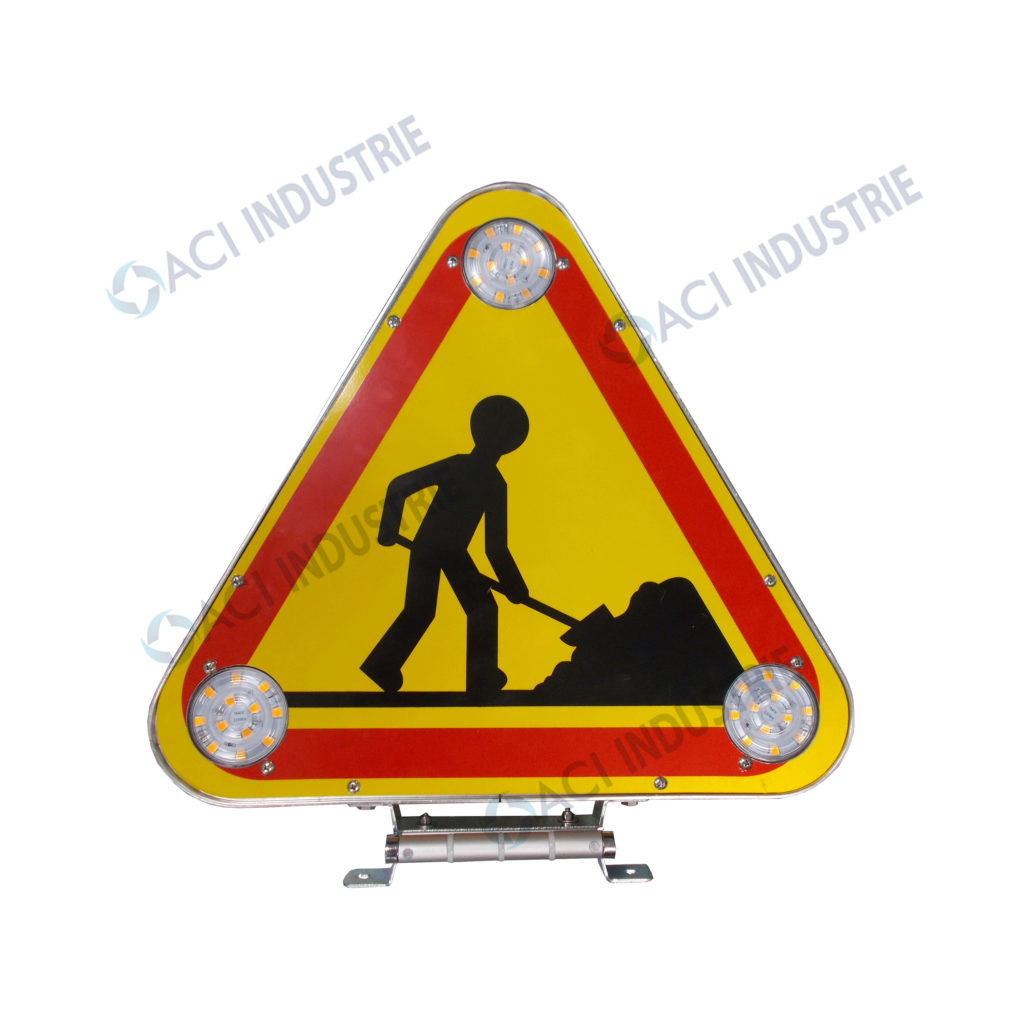 triangle signalisation AK5 chantier mobile ACI , feux de balisage synchronisés